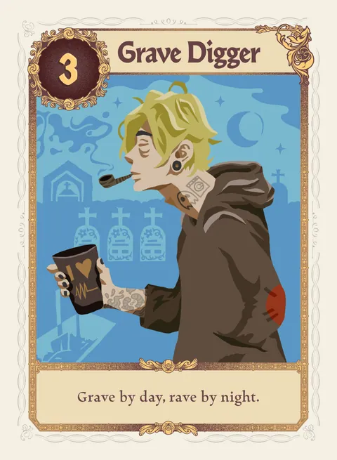 The Grave Digger card, variant 4 of 4