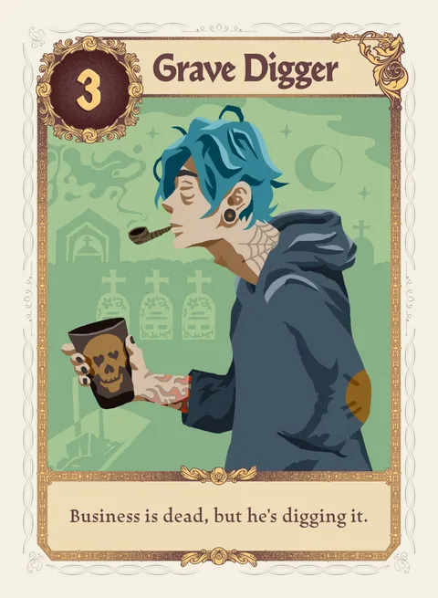 The Grave Digger card, rank 3