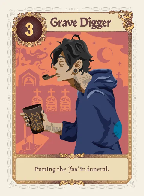 The Grave Digger card, variant 1 of 4