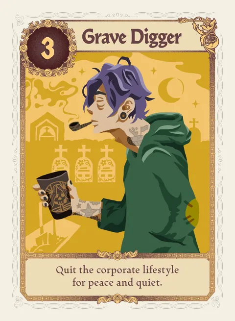 The Grave Digger card, variant 2 of 4
