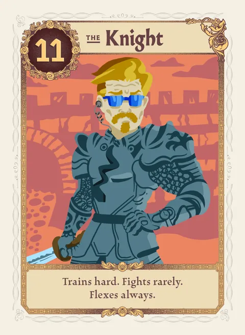 The Knight card, variant 1 of 4