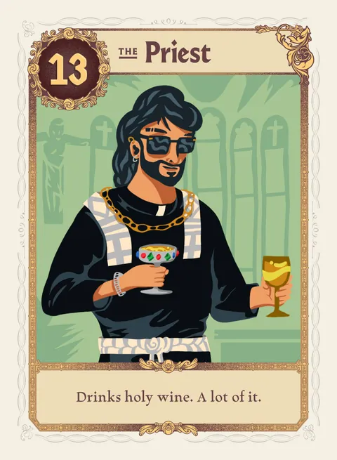 The Priest card, variant 3 of 4
