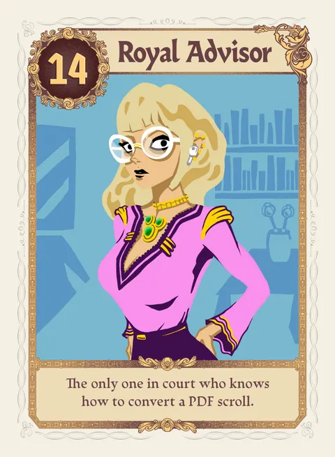 The Royal Advisor card, variant 4 of 4