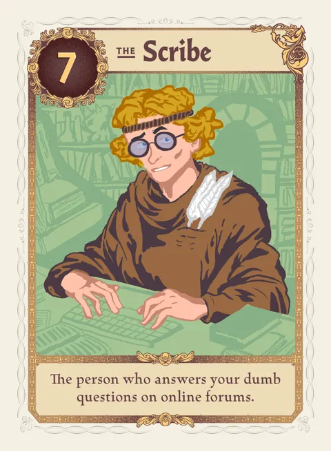 The Scribe card, rank 7