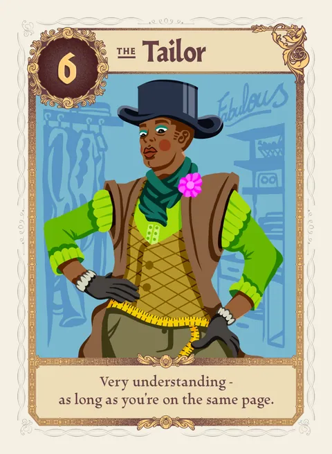 The Tailor card, variant 4 of 4