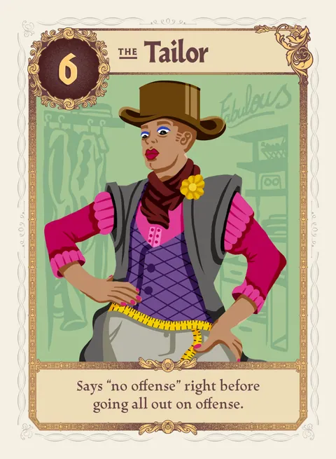The Tailor card, variant 3 of 4