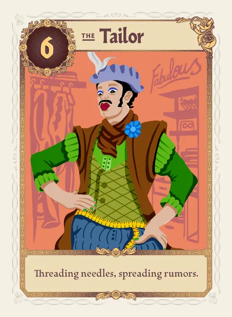 The Tailor card, variant 1 of 4