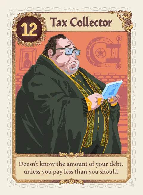 The Tax Collector card, variant 1 of 4
